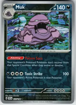 Pokemon Muk 127/198 SV01: Scarlet & Violet Base Set NM Reverse Holo card - Image 1
