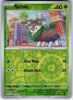 Pokemon Skiddo 011/198 SV01: Scarlet & Violet Base Set NM Reverse Holo card - Image 1