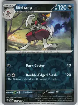 Pokemon Bisharp 133/198 SV01: Scarlet & Violet Base Set NM Reverse Holo card - Image 1