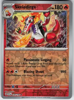 Pokemon Skeledirge 038/198 SV01: Scarlet & Violet Base Set NM Reverse Holo card - Image 1
