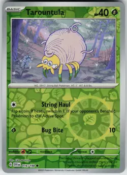 Pokemon Tarountula 016/198 SV01: Scarlet & Violet Base Set NM Reverse Holo card - Image 1