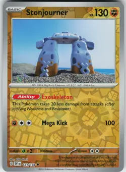 Pokemon Stonjourner 121/198 SV01: Scarlet & Violet Base Set NM Reverse Holo card - Image 1