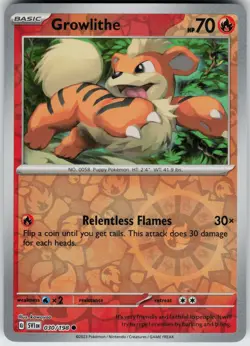 Pokemon Growlithe 030/198 SV01: Scarlet & Violet Base Set NM Reverse Holo card - Image 1