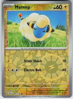 Pokemon Mareep 066/198 SV01: Scarlet & Violet Base Set NM Reverse Holo card - Image 1