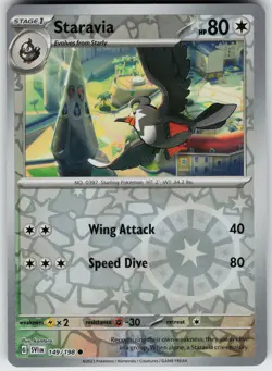 Pokemon Staravia 149/198 SV01: Scarlet & Violet Base Set NM Reverse Holo card - Image 1