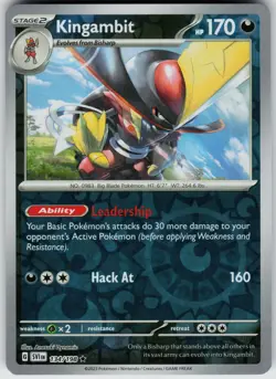 Pokemon Kingambit 134/198 SV01: Scarlet & Violet Base Set NM Reverse Holo card - Image 1