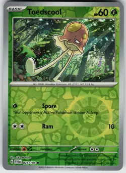 Pokemon Toedscool 025/198 SV01: Scarlet & Violet Base Set NM Reverse Holo card - Image 1