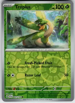 Pokemon Tropius 007/198 SV01: Scarlet & Violet Base Set NM Reverse Holo card - Image 1