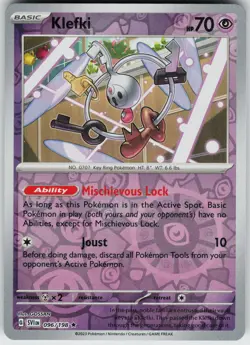 Pokemon Klefki 096/198 SV01: Scarlet & Violet Base Set NM Reverse Holo card - Image 1
