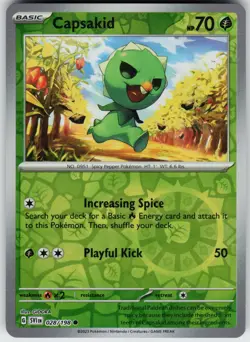 Pokemon Capsakid 028/198 SV01: Scarlet & Violet Base Set NM Reverse Holo card - Image 1