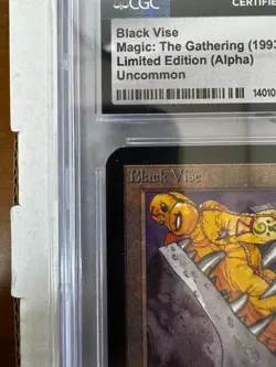 MTG Black Vise CGC 9 Alpha 1993 English Vintage Artifact Rare Uncommon NM - Image 2