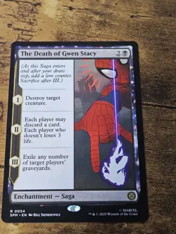 MTG Marvel Spider-Man, The Death of Gwen Stacy SPM 0054 Enchantment NM/M - Image 1