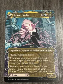 MTG Spider-Man M Gwen Stacy Ghost-Spider 0209 Borderless Web Slinger NM LC1 - Image 2