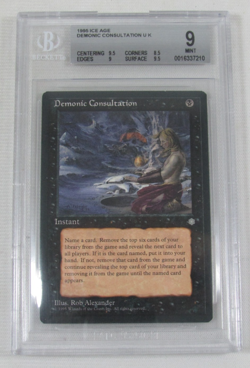 MTG ICE AGE DEMONIC CONSULTATION BGS 9 MINT CARD 9.5/8.5/9/9.5 - Image 1