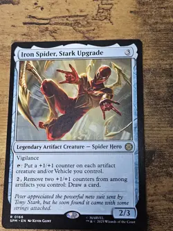 Iron Spider, Stark Upgrade SPM NM MTG 0166 Near Mint RARE - Image 1