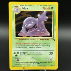 Pokemon TCG Muk 13/62 Fossil Set Holo Rare Unlimited 1999 WOTC LP - Image 1