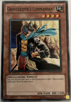 Gravekeeper’s Commandant SDMA-EN017 COMMON 1st Edition YuGiOh TCG Card - Image 1