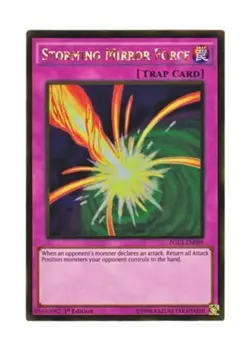 PGL3-EN099 Storming Mirror Force Gold Rare 1st Edition Near Mint YuGiOh TCG - Image 1