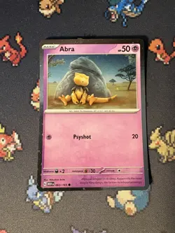 Pokemon Cards Abra 063/165 Cosmos Holo Promo - (NM) #1 *SWIRL* - Image 1