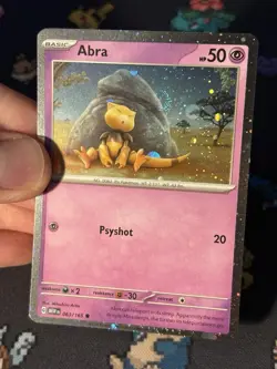 Pokemon Cards Abra 063/165 Cosmos Holo Promo - (NM) #1 *SWIRL* - Image 2