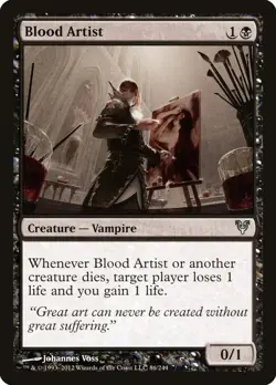 MTG Blood Artist LP Avacyn Restored AVR Vampire Magic Gathering card - Image 1