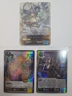 Jeanne d'Arc, The Flame Of Hatred, Force Of Will, 3 Card Lot All Foil - Image 1