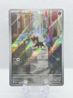 Litleo 139/132 Illustration Rare Pokemon Card Mega Evolutions - English TCG - Image 1