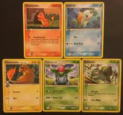 5 X Pokemon Cards Bundle Charmander Bulbasaur Squirtle Ivysaur Delta LP PL - Image 1