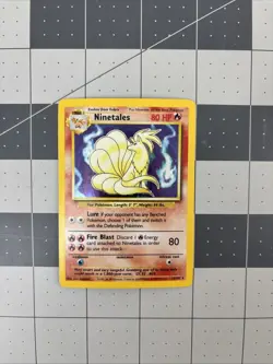 Rare 1999 Holographic Ninetales Pokemon Card #12/102. Wizards - Image 1