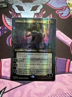 Liliana, Dreadhorde General (Borderless) (Mana Foil) Foundations Foil - Image 2