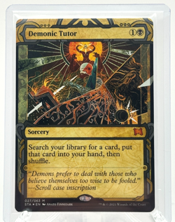 NM - Demonic Tutor - Etched Foil - 027 - Strixhaven: Mystical Archives - Image 1