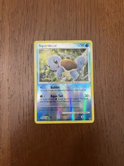 Pokemon Squirtle 112/132 Secret Wonders Reverse Holo 2007 LP yellow ink errorU!U - Image 1