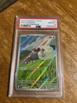 2025 POKEMON JTG EN-JOURNEY TOGETHER ILLUSTRATION RARE #170 HOP'S WOOLOO PSA 10 - Image 1