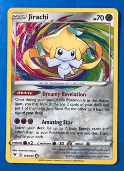 Pokemon TCG Jirachi 119/185 Amazing Rare Sword & Shield: Vivid Voltage NM - Image 1