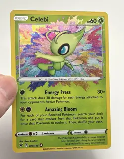 Pokemon TCG Celebi Amazing Rare 009/185 Vivid Voltage Mint Condition - Image 1