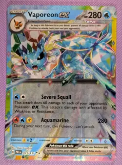Vaporeon ex 023/131 Sv: Prismatic Evolutions Holo Pokemon TCG (NM) - Image 1
