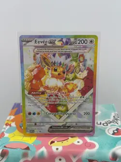 Pokemon Prismatic Evolutions UPC Black Star Promo Eevee ex 174 NM - Image 1