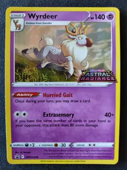 Pokemon Wyrdeer Staff Prerelease Promo Holo Astral Radiance SWSH206 NM/MINT - Image 1