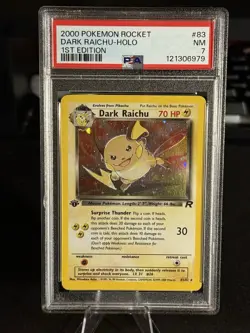 2000 Pokemon Rocket Dark Raichu Holo 1st Edition #83 NM 7 PSA Graded - Image 1
