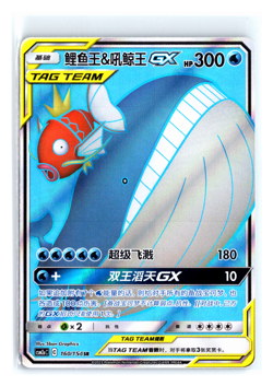 Magikarp & Wailord GX CSM2aC 160/150 SR Pokemon Sun & Moon Chinese Pokemon MINT - Image 1