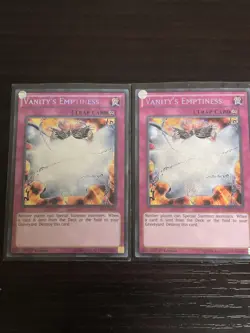 Yu-gi-oh! 2x Vanity's Emptiness LC5D-EN253 1st Edition Secret Rare LP - Image 1