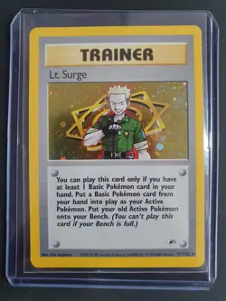 Lt. Surge 017/132 Holo Trainer - Gym Heroes Set - Pokemon Card - Image 1