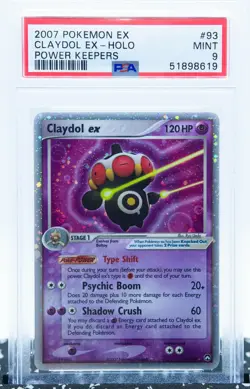 PSA 9 CLAYDOL EX 93/108 Ultra Rare Holo Swirl Ex Power Keepers - Pokemon Card - Image 1