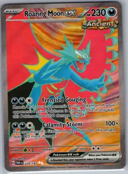 Roaring Moon EX 229/182 - Paradox Rift Full Art - Pokemon Card - NM - Image 1