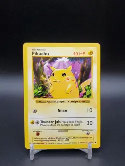 Pikachu 58/102 Red Cheeks Base Set Shadowless HP Pokemon Card - Image 1