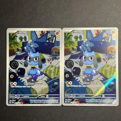 Riolu 215/198SV01: Scarlet & Violet Base Set Holo Card Lot of 2 NM - Image 1