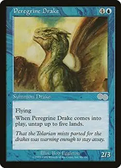 Peregrine Drake X (1) Urza's Saga MTG VG/EX 4RCards - Image 1