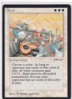 Magic the Gathering MTG Jihadd Arabian Nights LP/Lightly Played Condition - Image 1