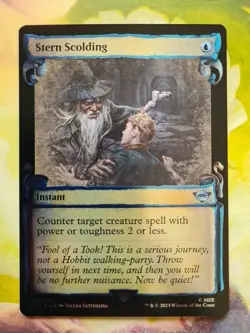 MTG - Stern Scolding - Silver Foil - Showcase Scrolls - LOTR - Magic - Image 2