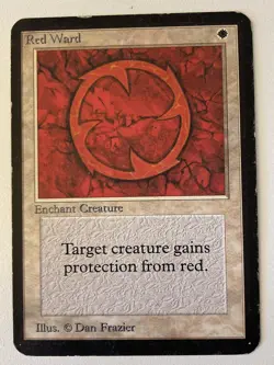 Magic the Gathering MTG Alpha RED WARD MP (Beta Bob) - Image 1